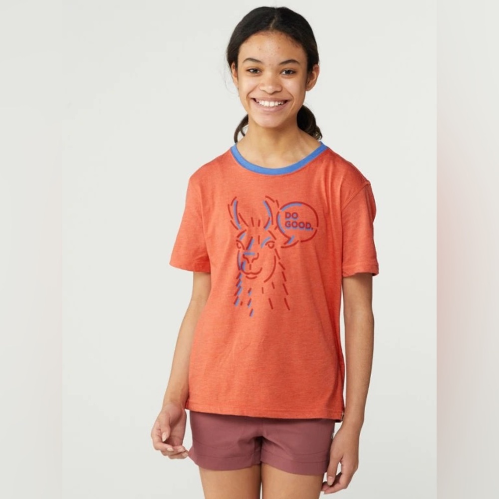 🦙🧡NWT kids’ Cotopaxi Talking Llama T-shirt XL
